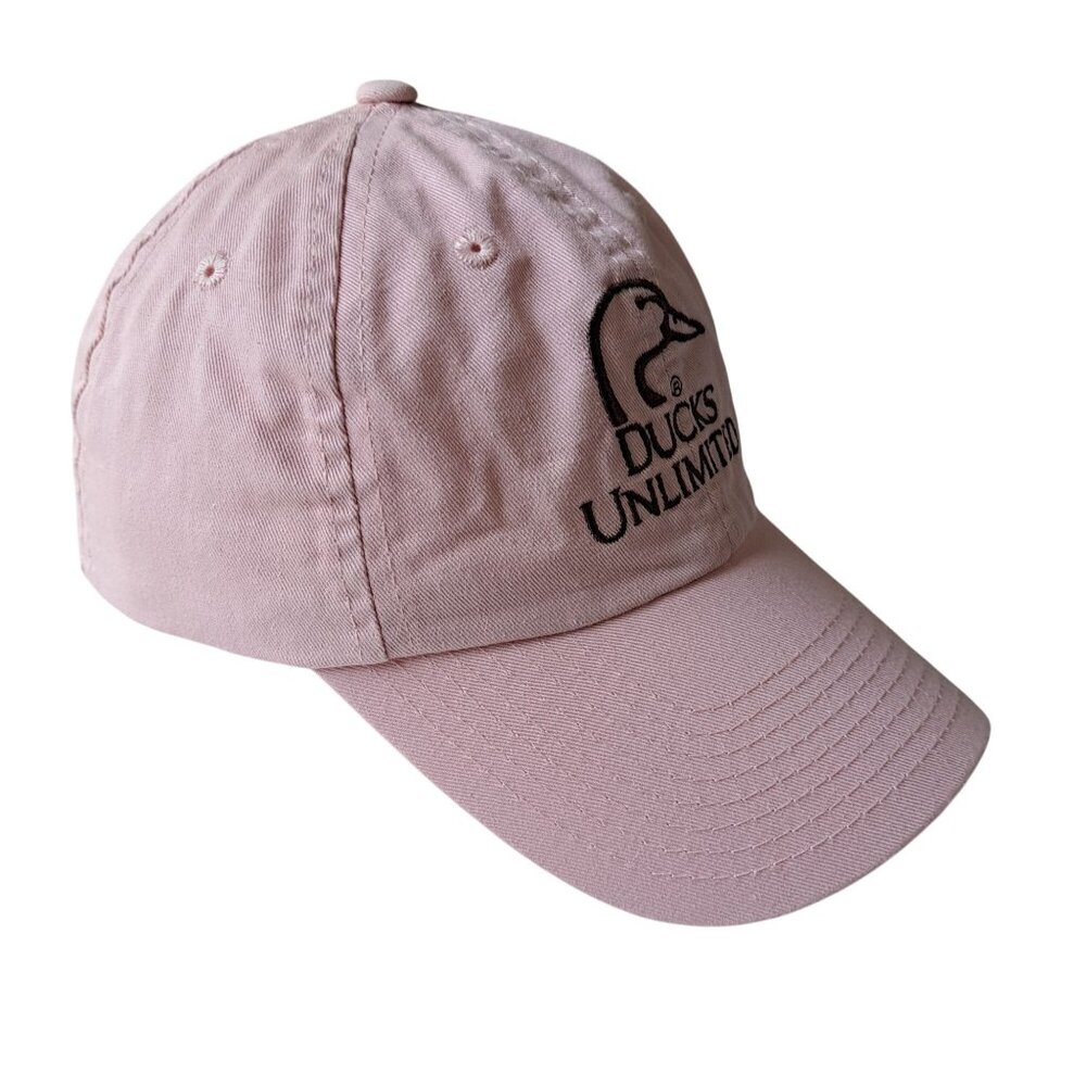 Ducks Unlimited Cap Hat‎ Pink Embroidery Logo Adjust Strapback Cotton Hunting